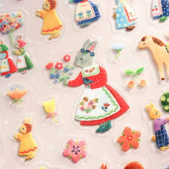 Aiko Fukawa Stickers Rabbit Garden