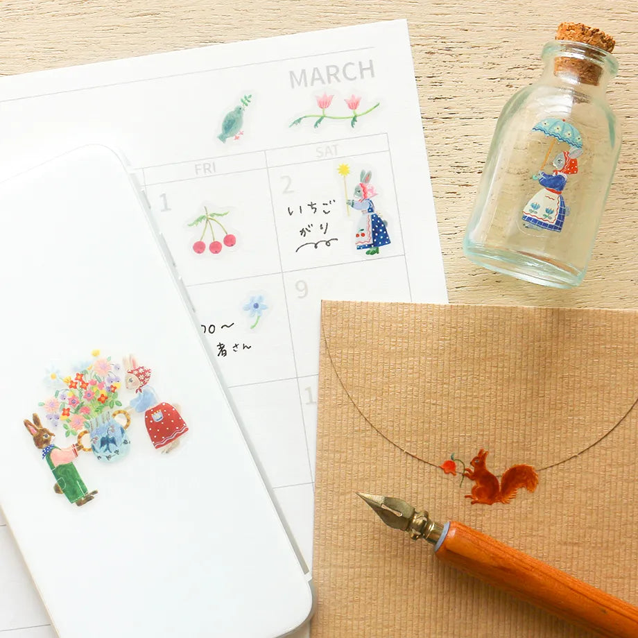 Aiko Fukawa Stickers Rabbit Garden