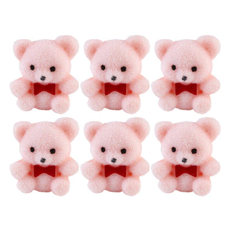 Miniature Flocked Teddy Bear
