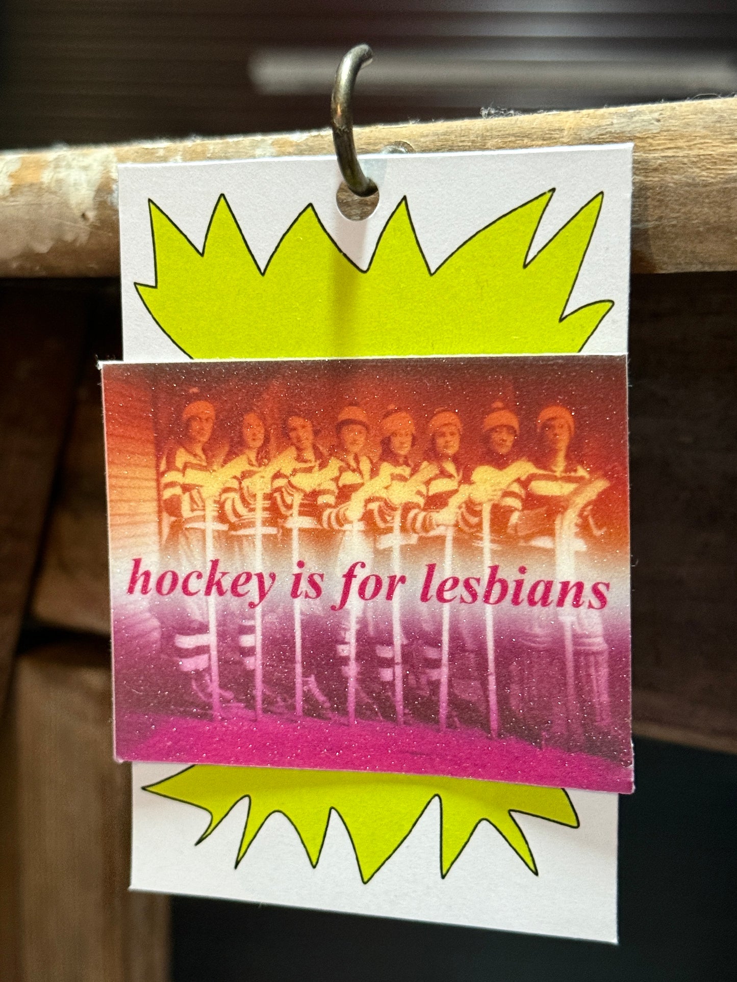 Hockey is for Lesbians Glitter Sticker