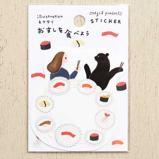 Necktie Sticker Let's Eat Sushi