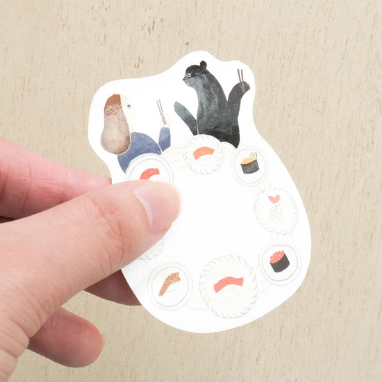 Necktie Sticker Let's Eat Sushi