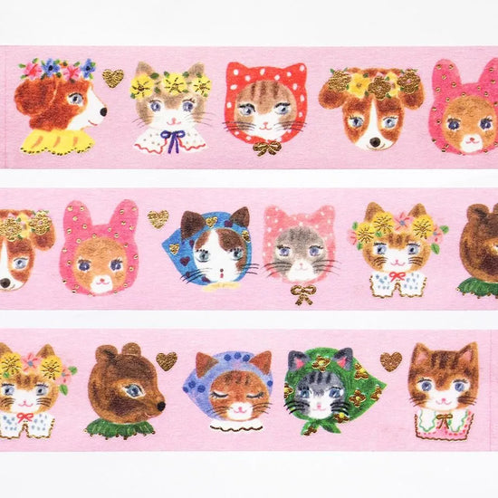Aiko Nunokawa's foil-stamped masking tape Niko Niko
