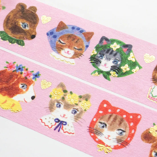 Aiko Nunokawa's foil-stamped masking tape Niko Niko