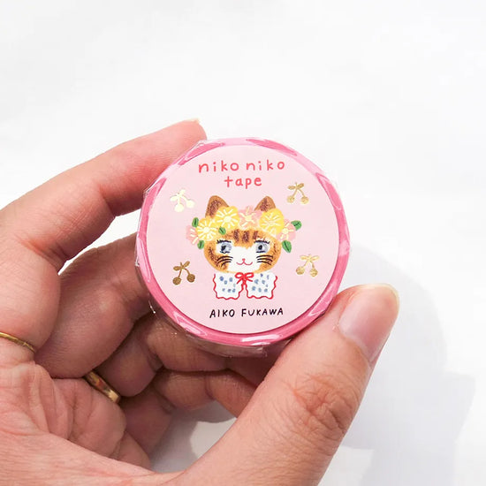 Aiko Nunokawa's foil-stamped masking tape Niko Niko