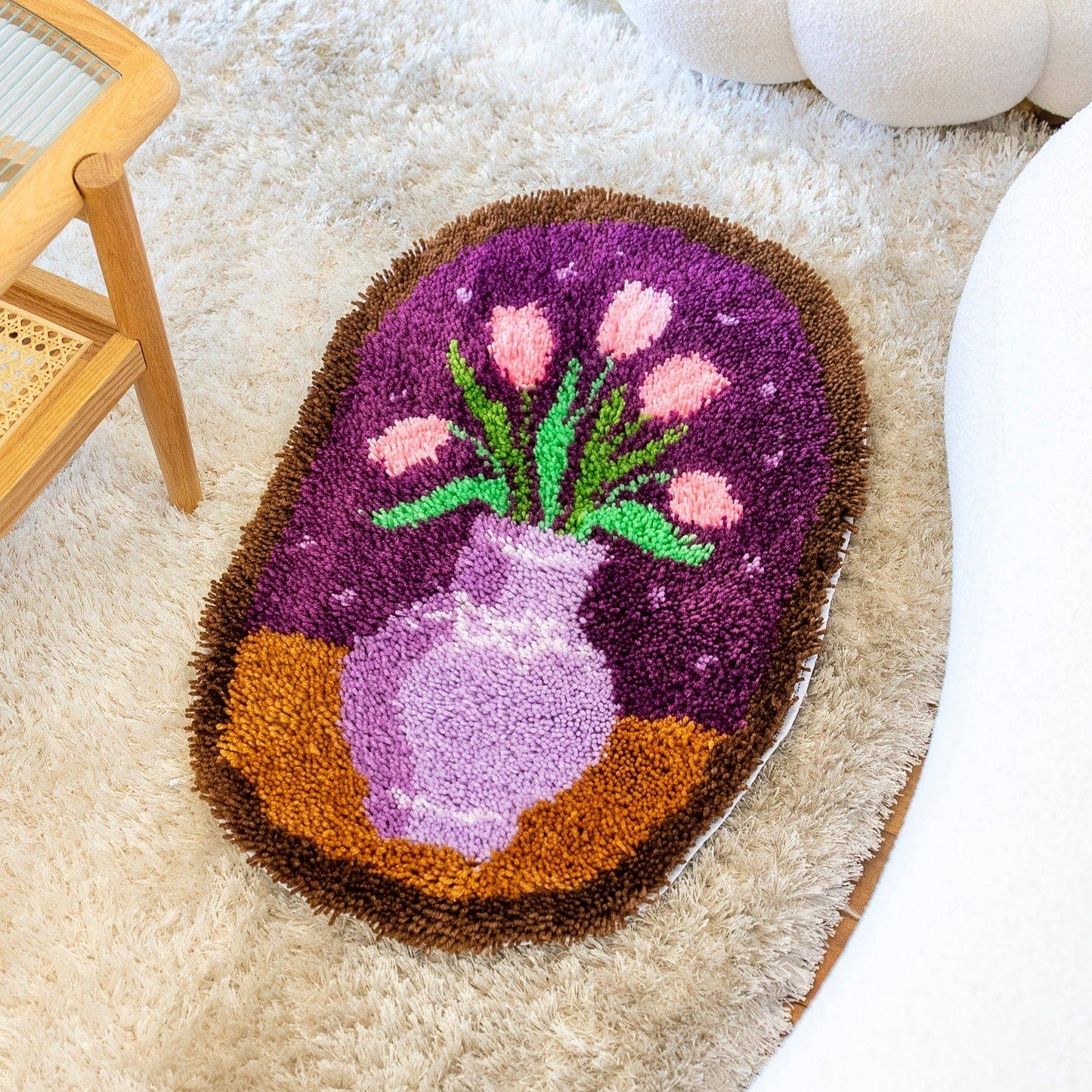TULIPS FLOWER VASE - XL Rug Making Kit