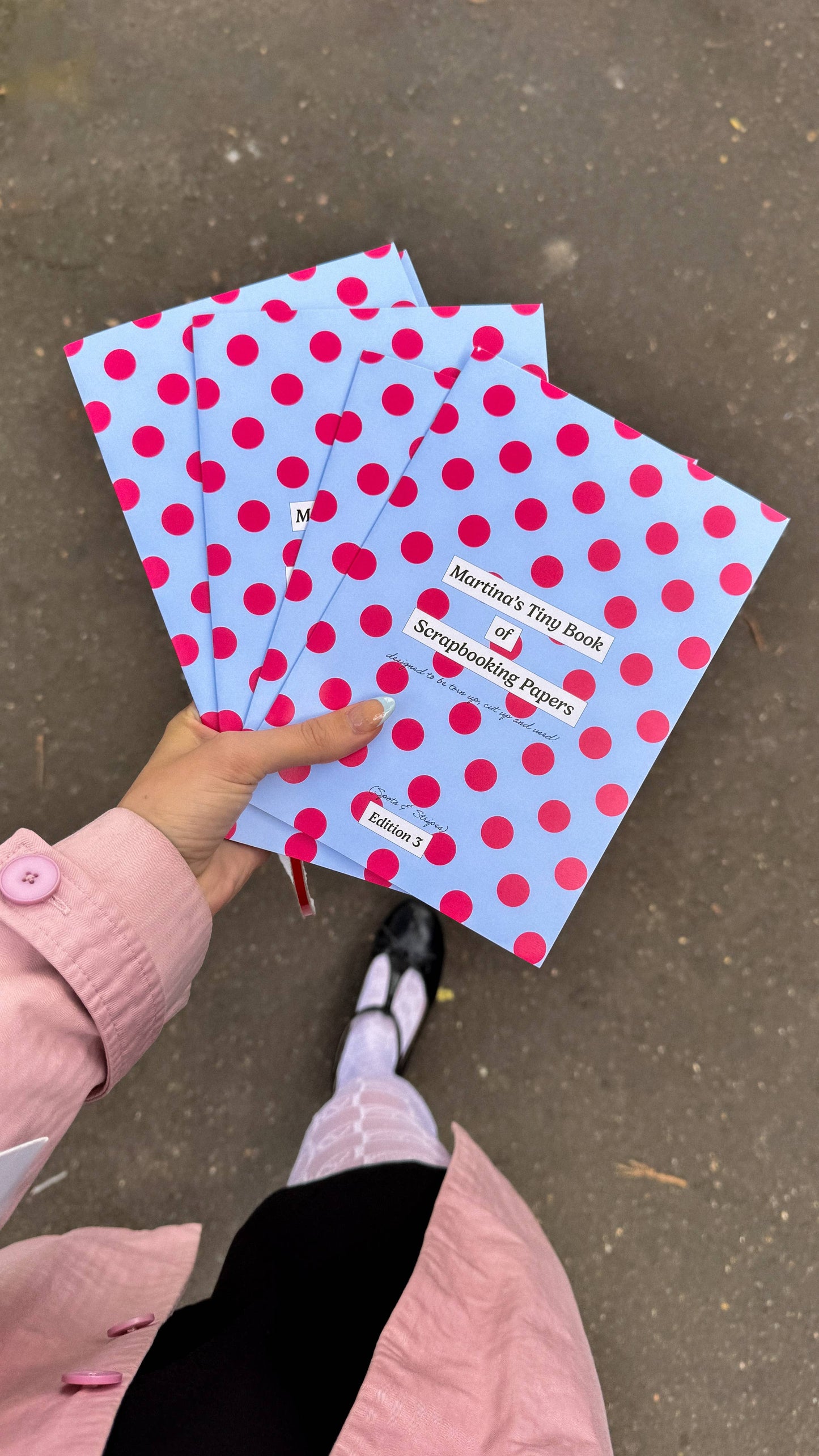 Martina’s Tiny Store Book of Scrapbooking Papers- Spots & Stripes