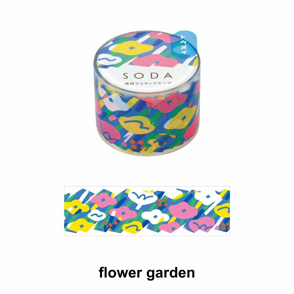 Soda Washi Tape 30mm Flower Garden