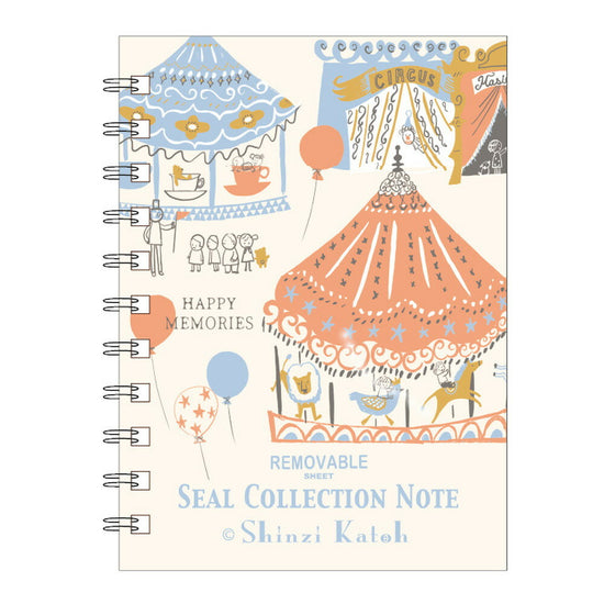 Shinzi Katoh Removable Sticker Book A6 Merry-Go-Round