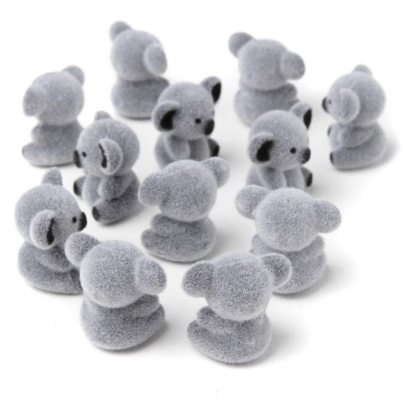 Miniature Flocked Baby Koala