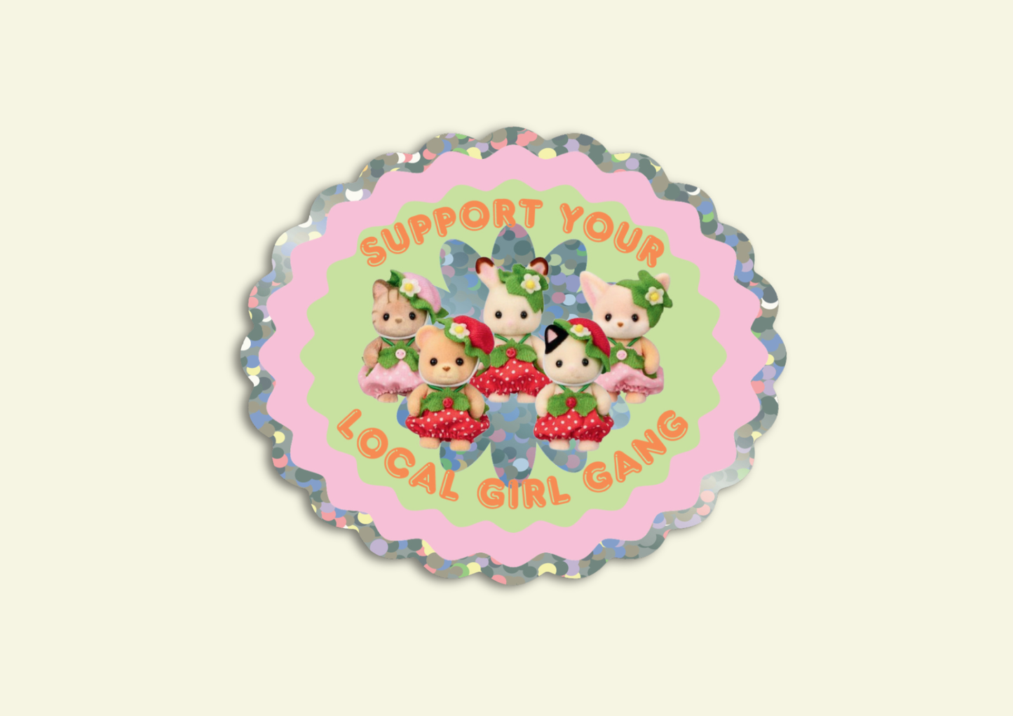 Girl Gang Vinyl Glitter Sticker