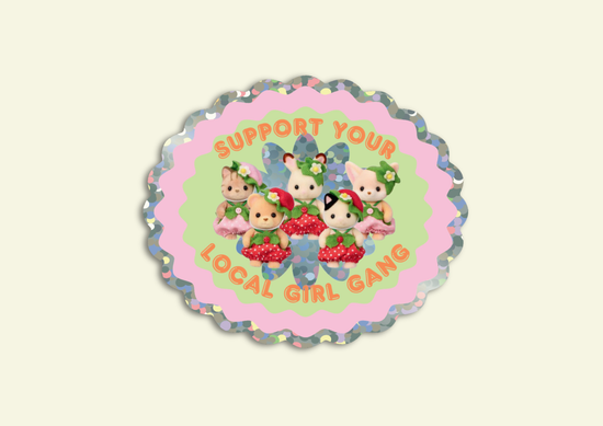 Girl Gang Vinyl Glitter Sticker