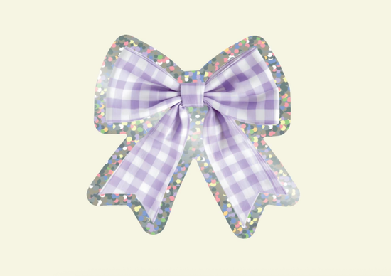 Bow Glitter Vinyl Sticker