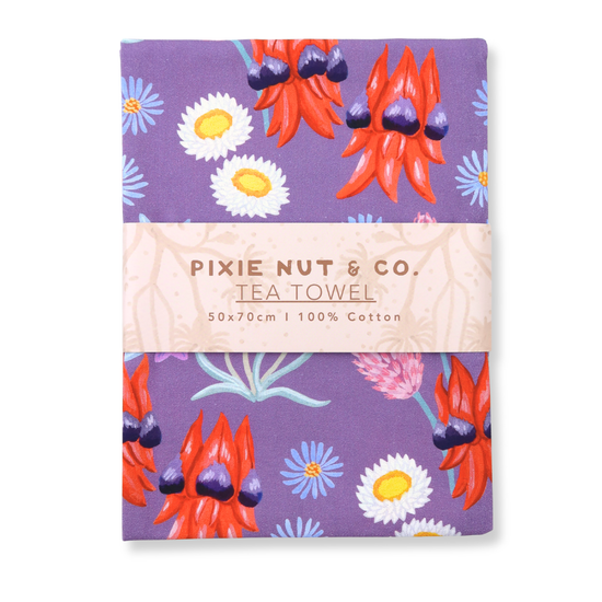 Desert Wildflower Australian Tea Towel