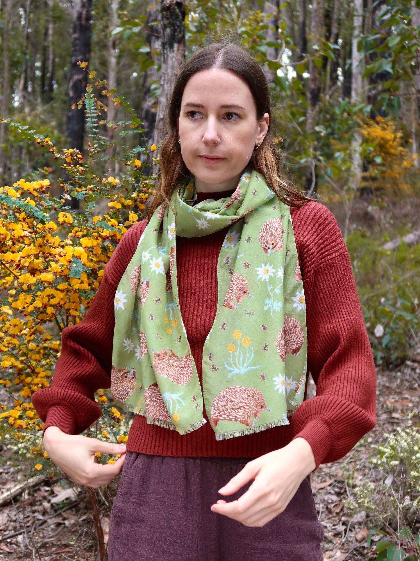 Echidna Silk/Cotton Scarf