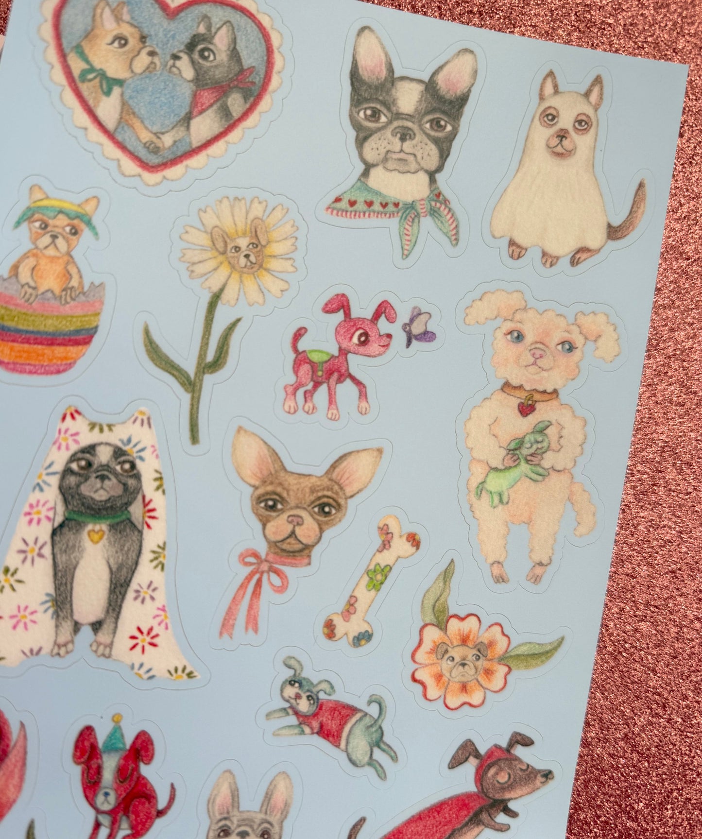 SBR Illustrated Large Sticker Sheet - Dogs