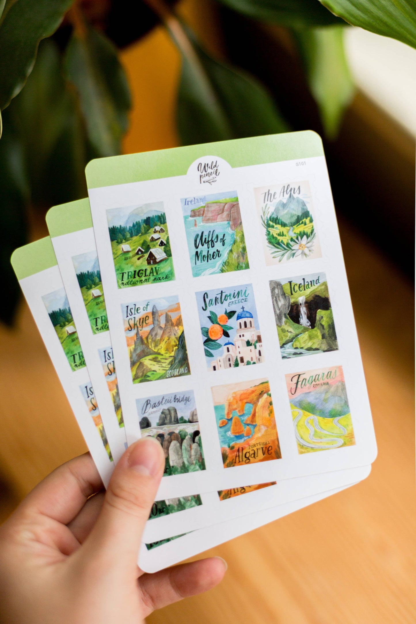 Sticker Sheet — Travel Stamps