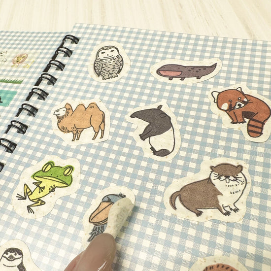 Shinzi Katoh Removable Sticker Book A6 Spring Flower Rabbit