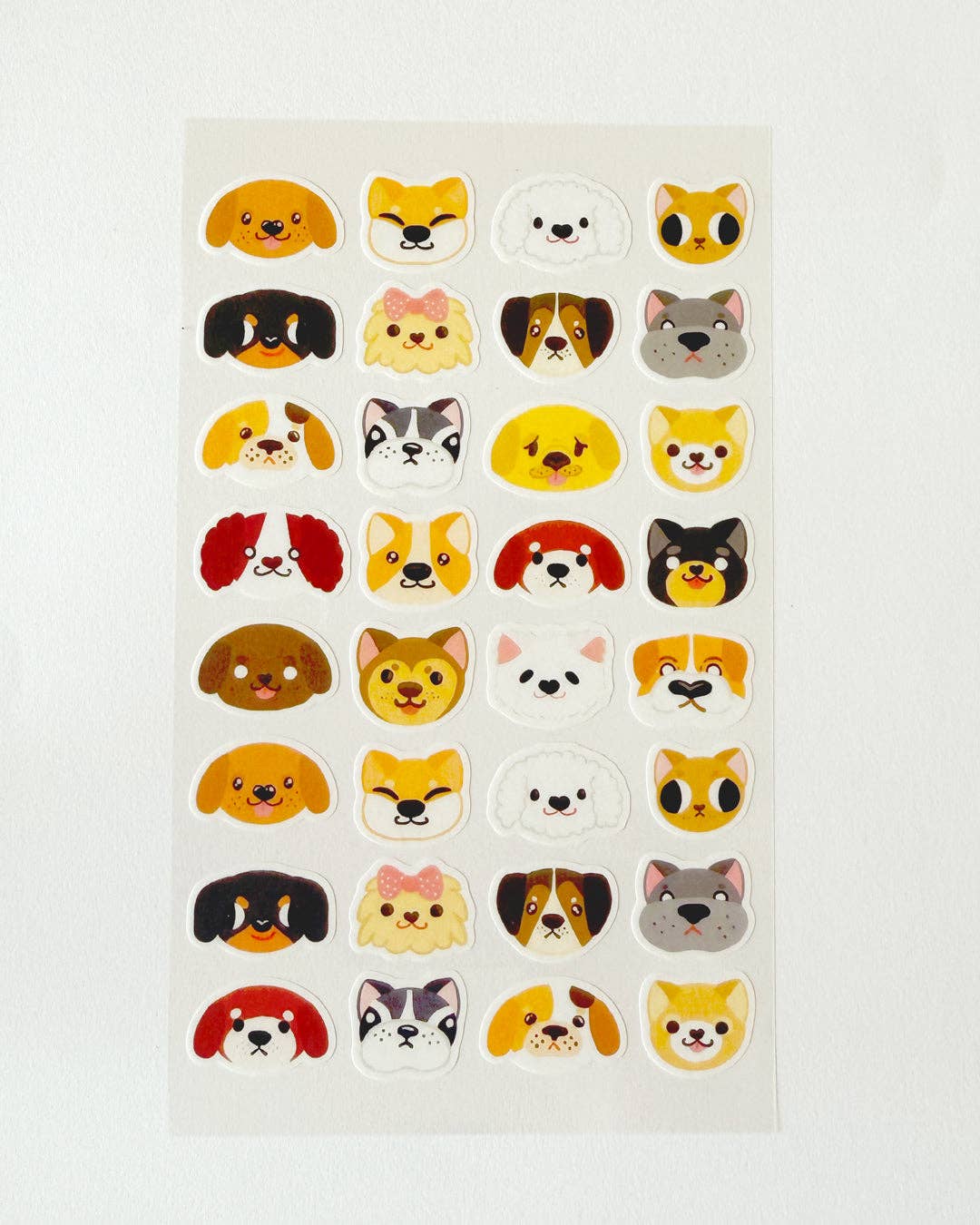 Dogs Puppy Face Washi Sticker Sheet