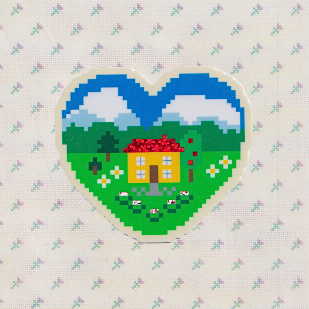 Heart Home - Glitter Vinyl Sticker