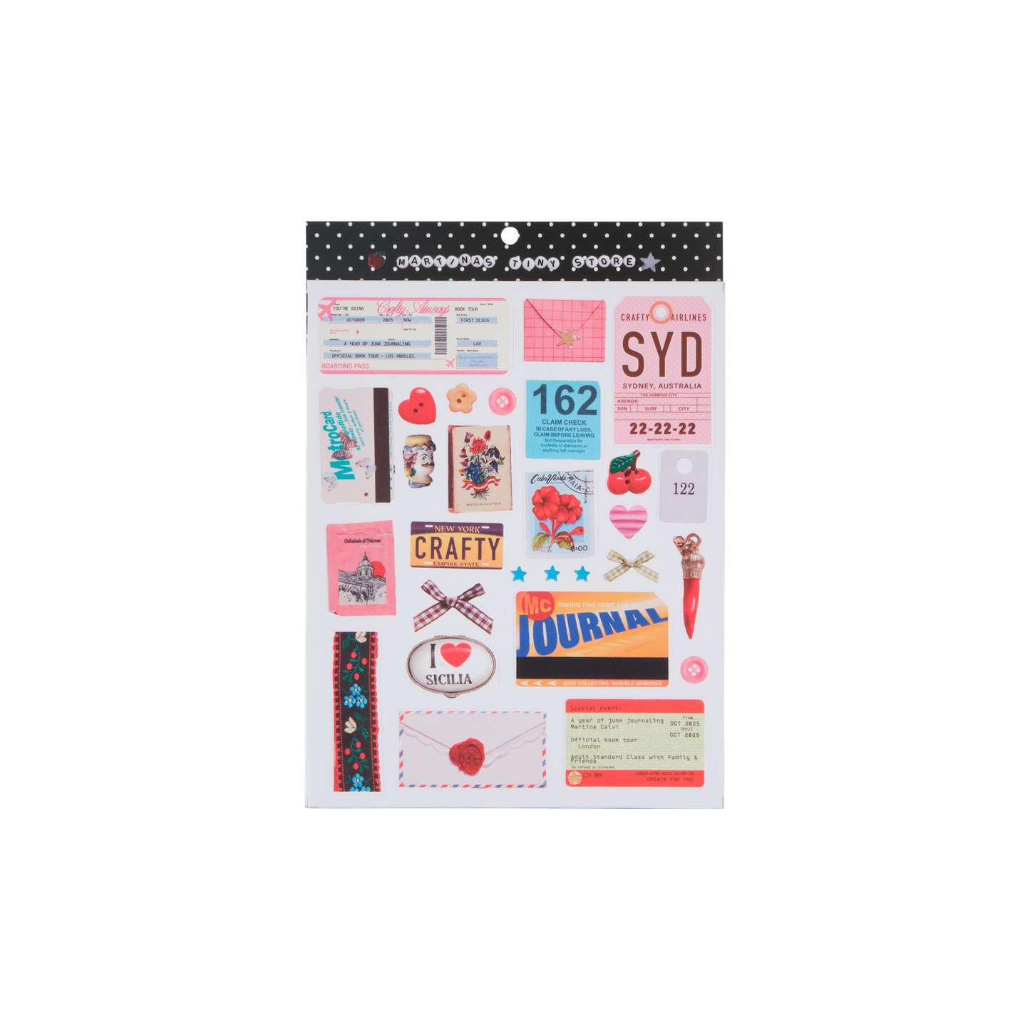 Travel Ephemera Stickersheet
