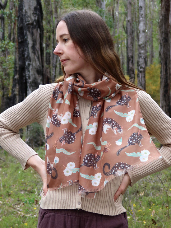 Quoll Australian Silk/Cotton Scarf