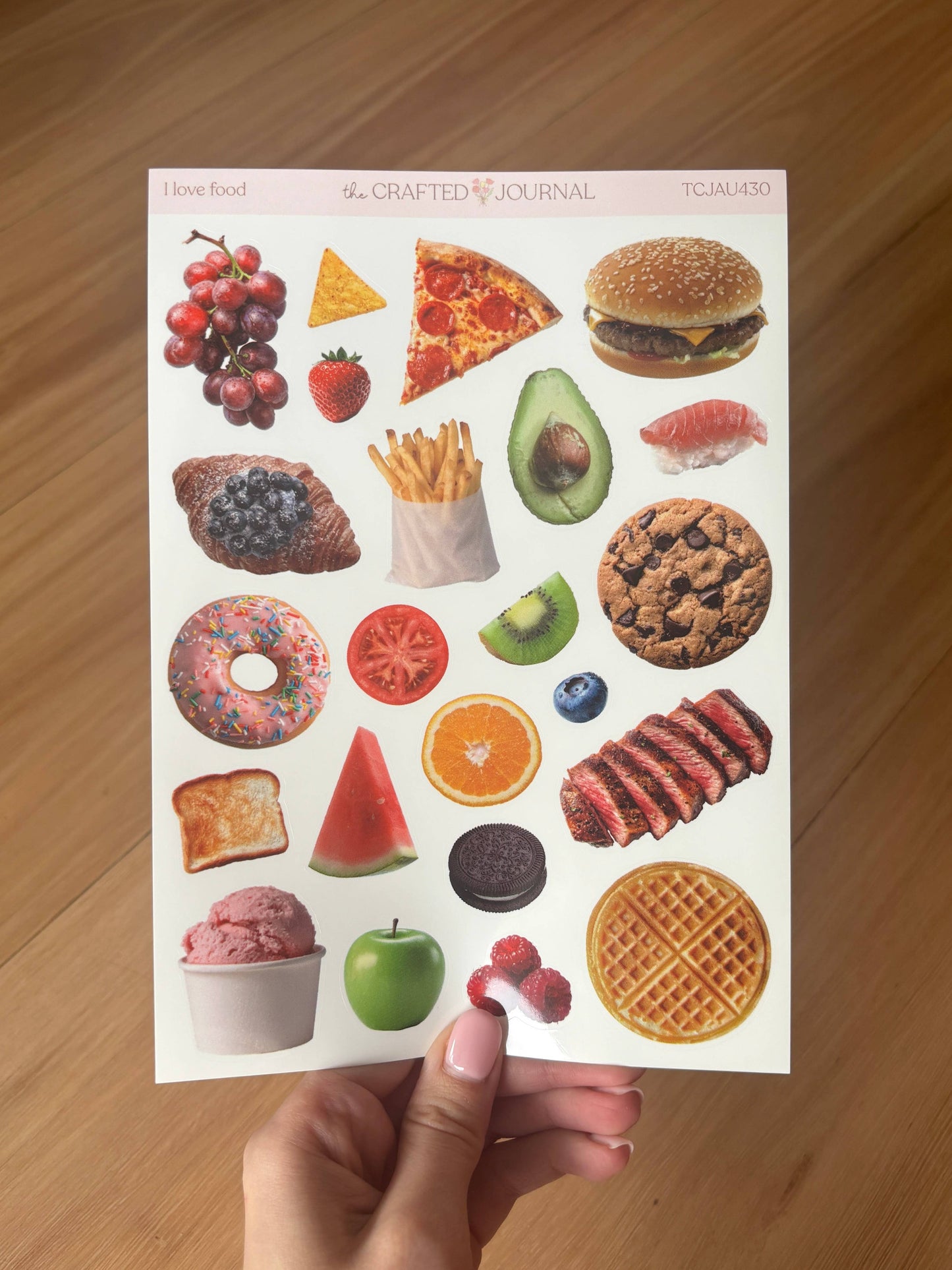 I Love Food Sticker Sheet