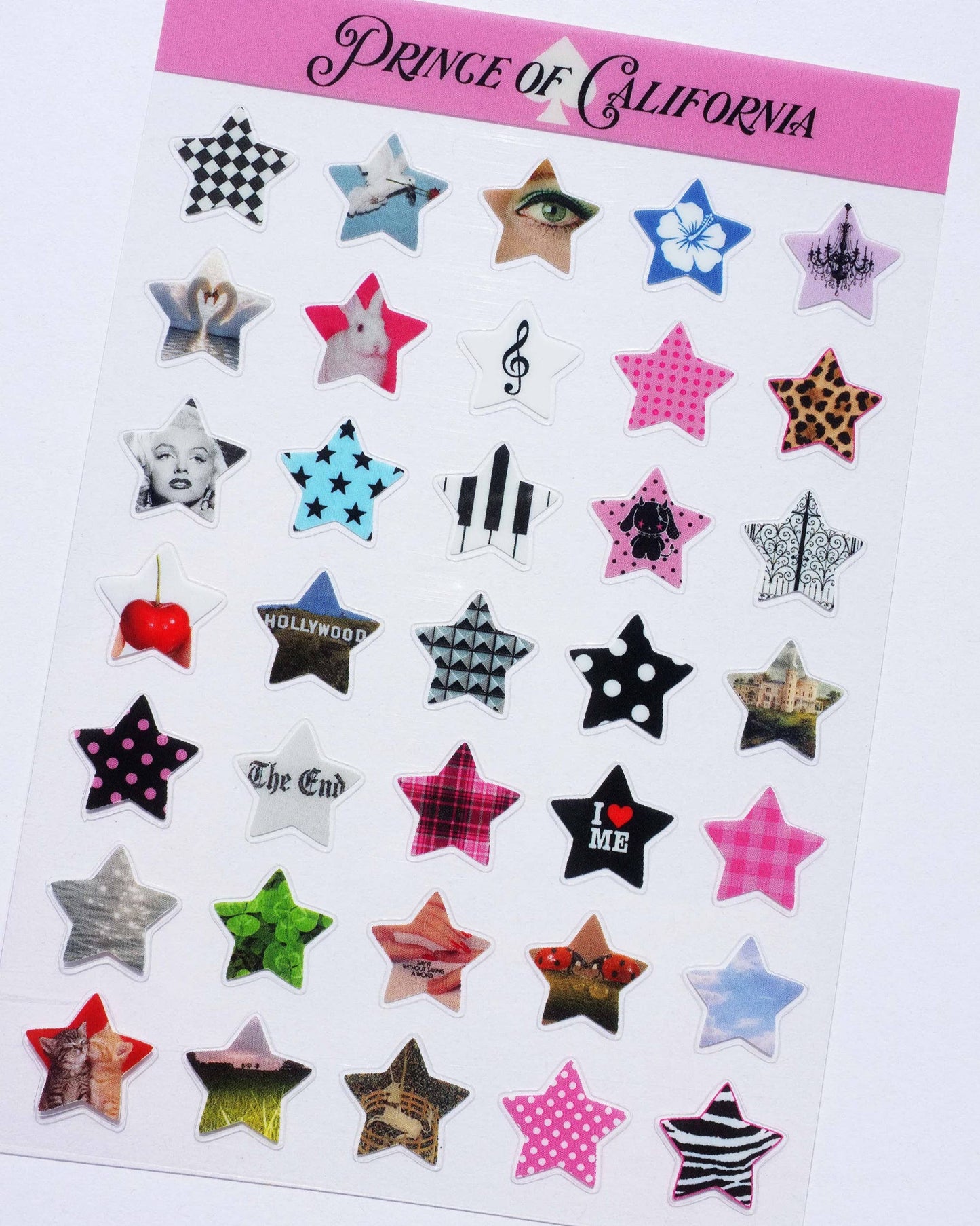 Lucky Stars Transparent Sticker Sheet