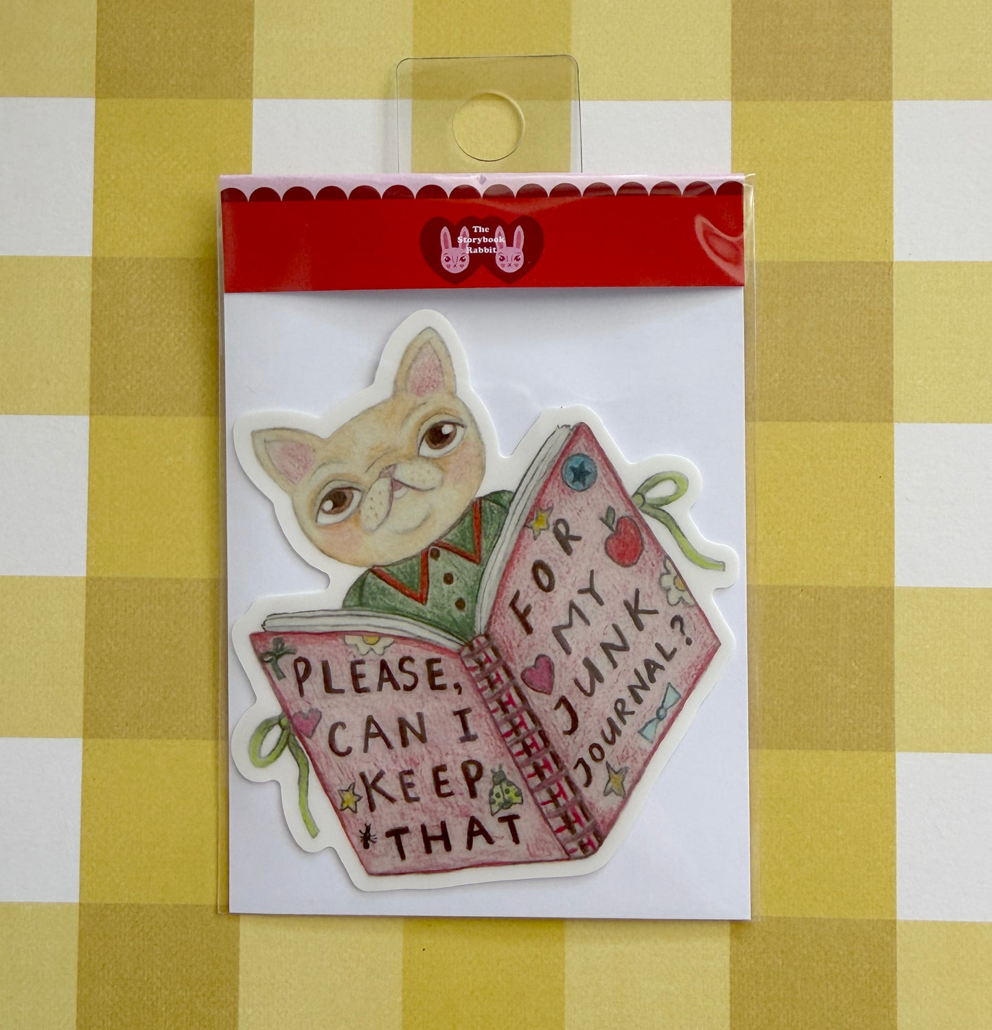 SBR  Junk Journal Cat Sticker