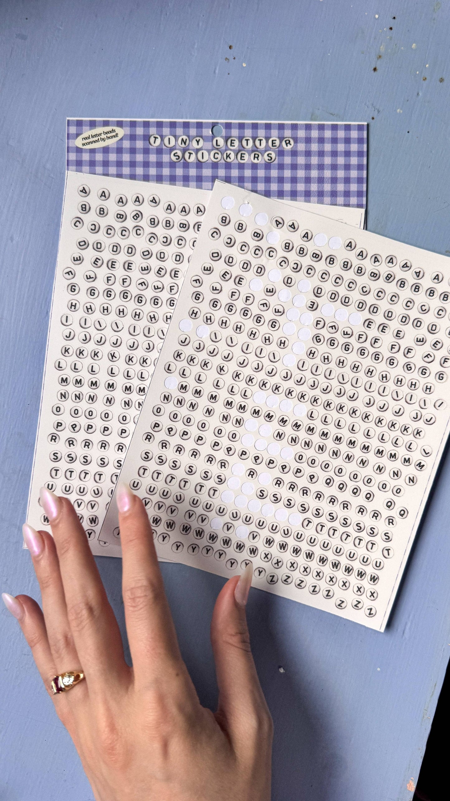Bead Letter Stickers! (2 sheets, over 800 stickers!)