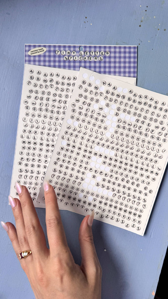 Bead Letter Stickers! (2 sheets, over 800 stickers!)