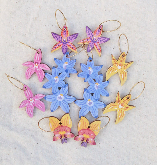 Sun Orchid Earrings