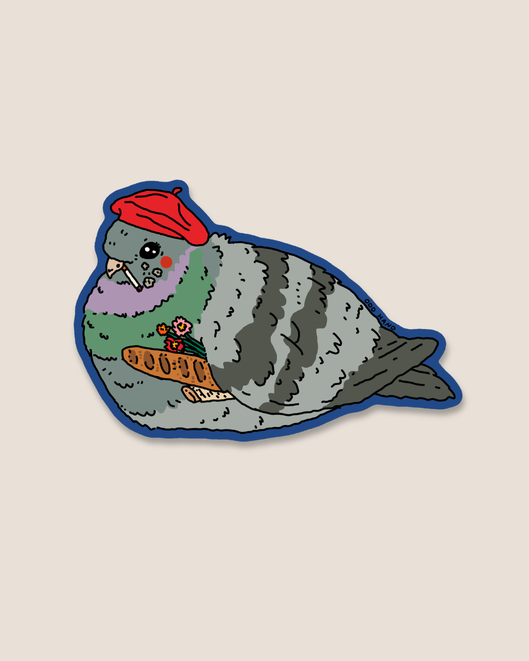 Parisian Pigeon Sticker