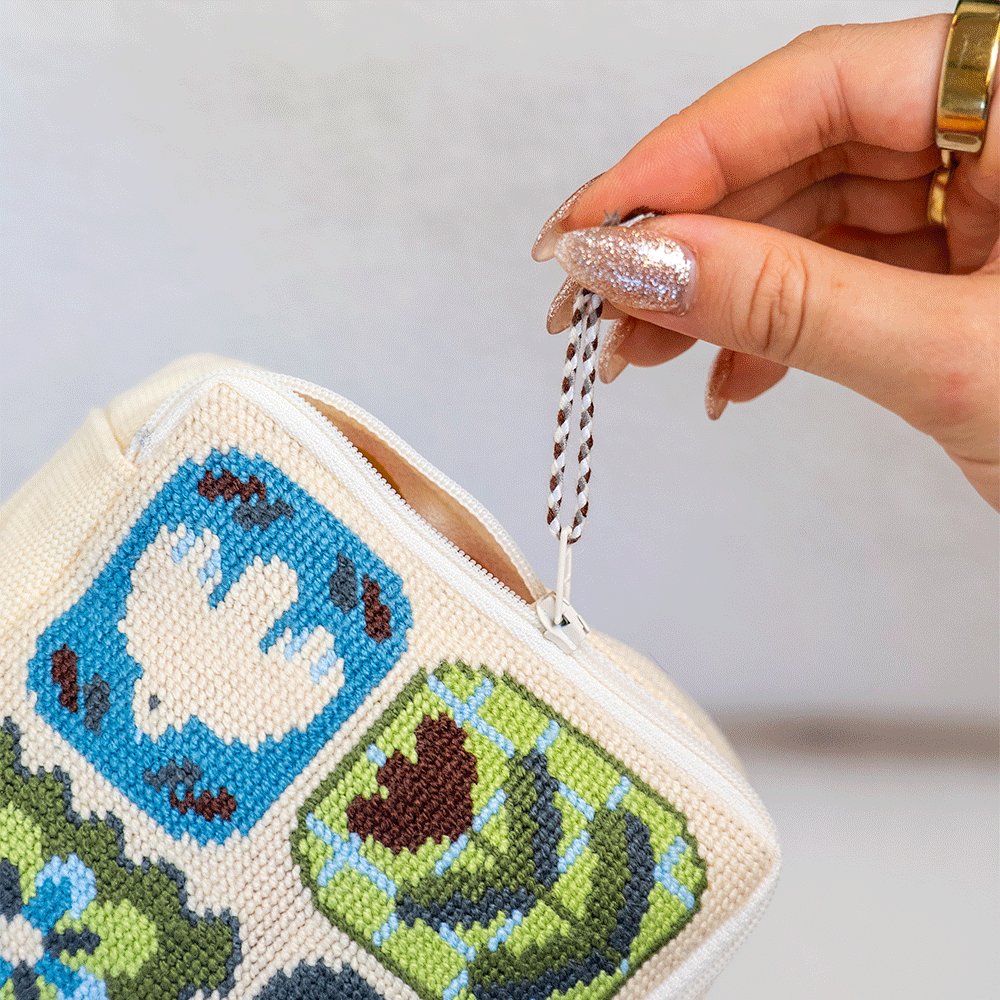 Fluttering Fables - Needlepoint Pouch Kit