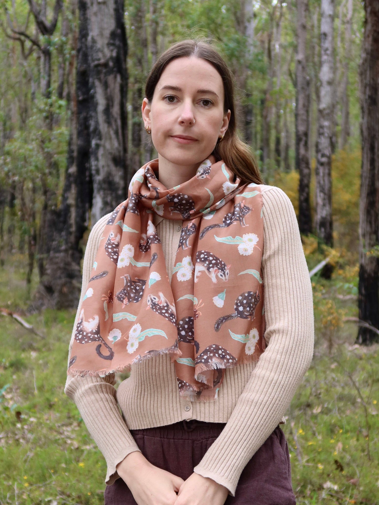 Quoll Australian Silk/Cotton Scarf