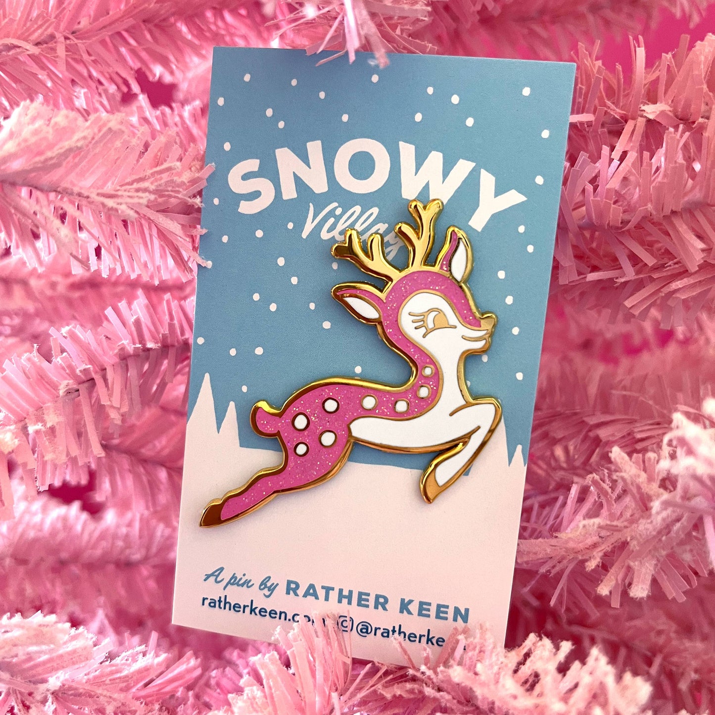 Cutie Christmas Deer enamel pin