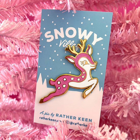 Cutie Christmas Deer enamel pin