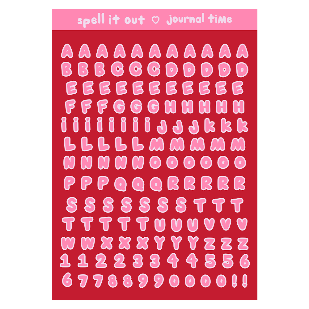 Spell It Out - Journal Time Letter Stickers