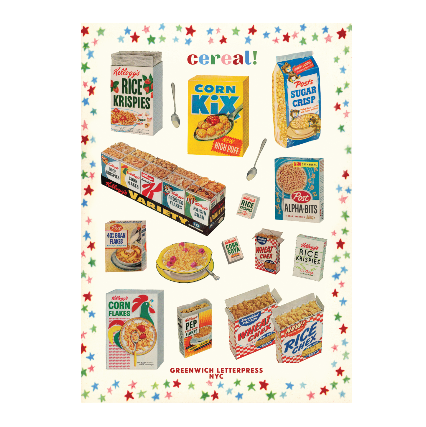 Cereal Sticker Sheet – Cute & Retro Die-Cut Stickers 