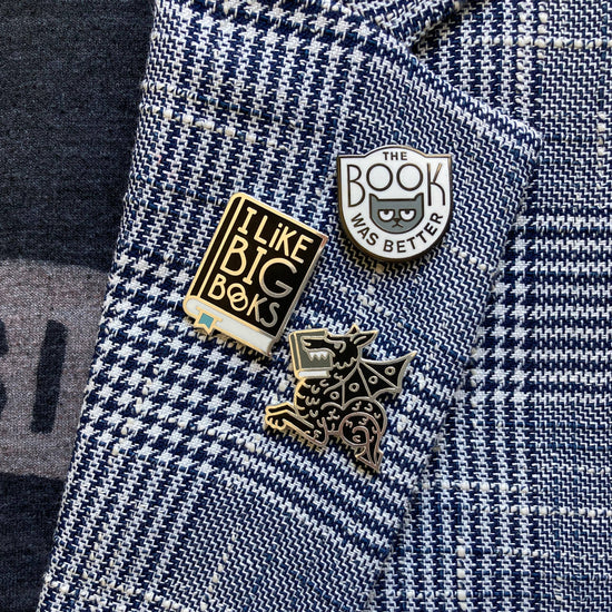 The Book Was Better enamel pin