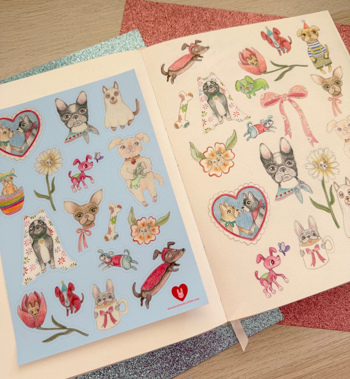SBR Illustrated Large Sticker Sheet - Dogs