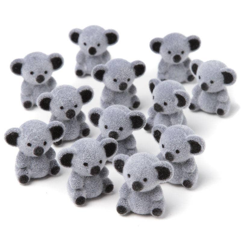Miniature Flocked Baby Koala