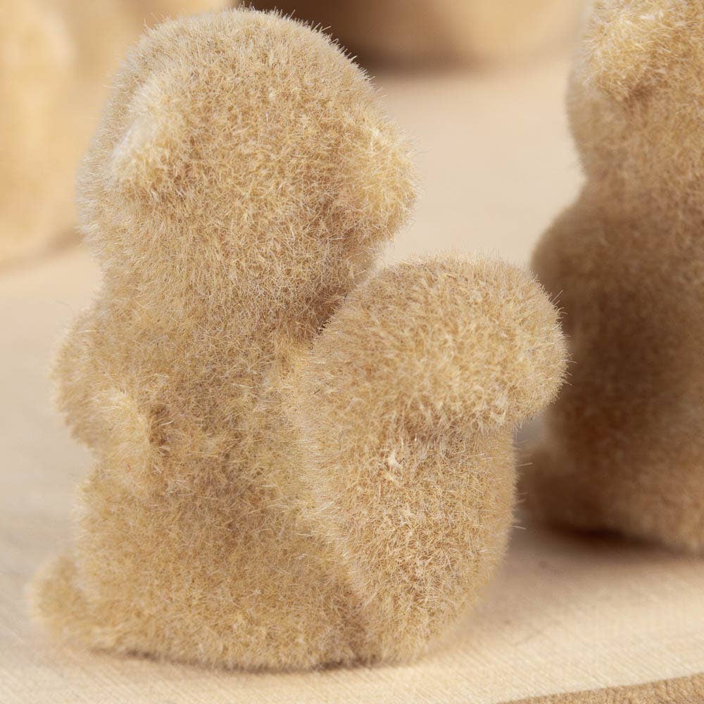 1" Miniature Flocked Squirrels