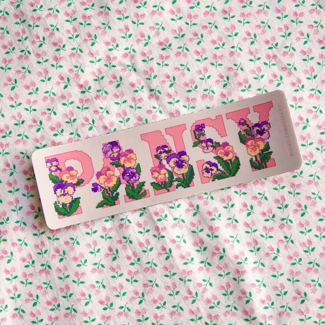 Pansy - Vinyl Sticker (glitter)