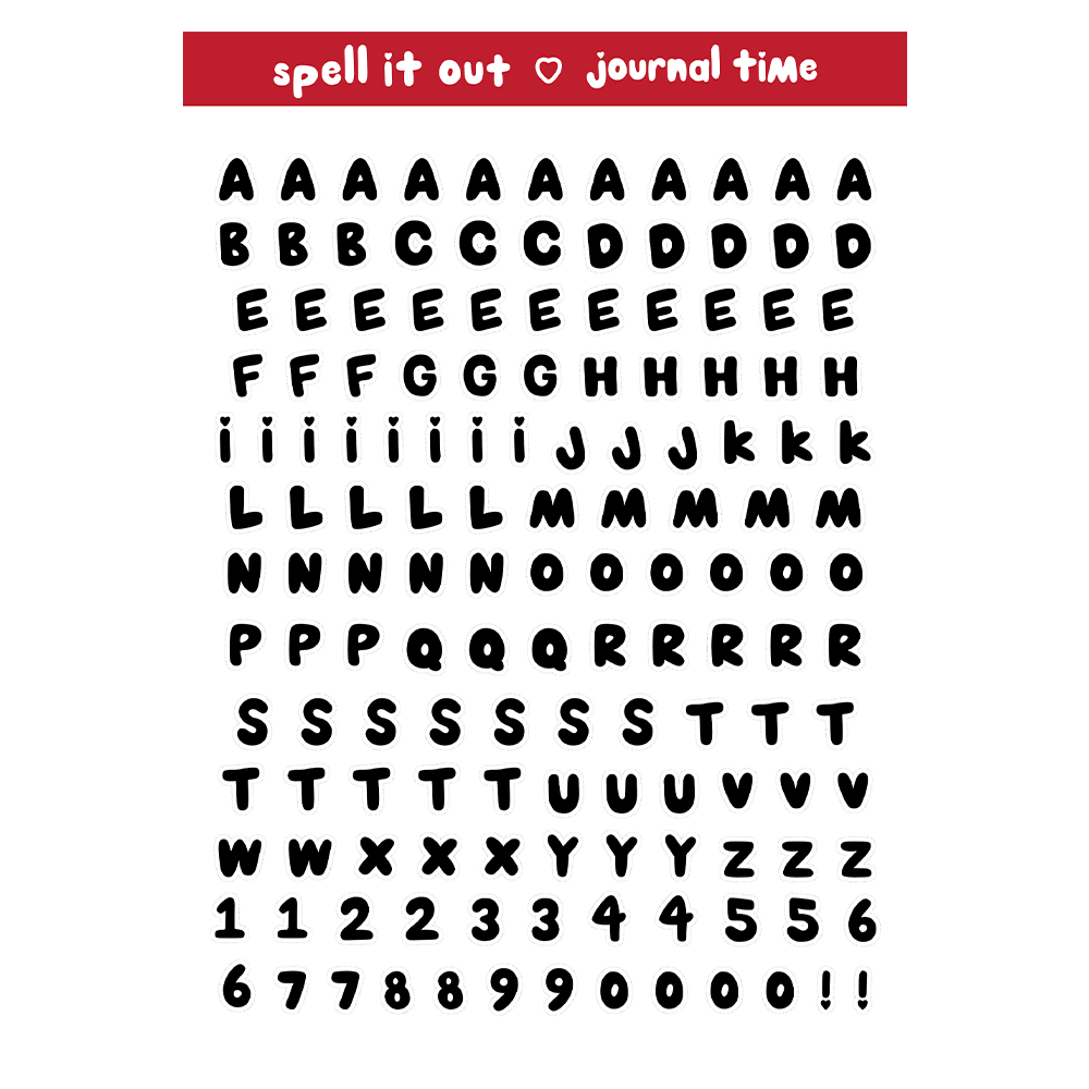 Spell It Out - Journal Time Letter Stickers