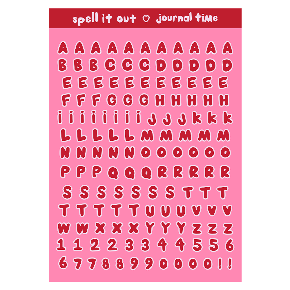 Spell It Out - Journal Time Letter Stickers
