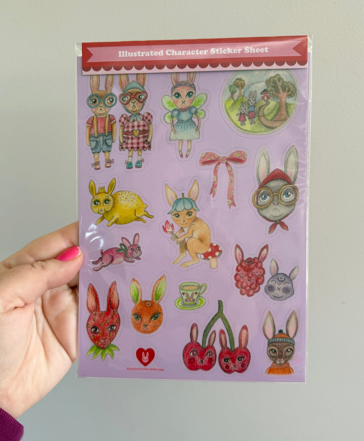 SBR Illustrated Large Sticker Sheet - Bunnies
