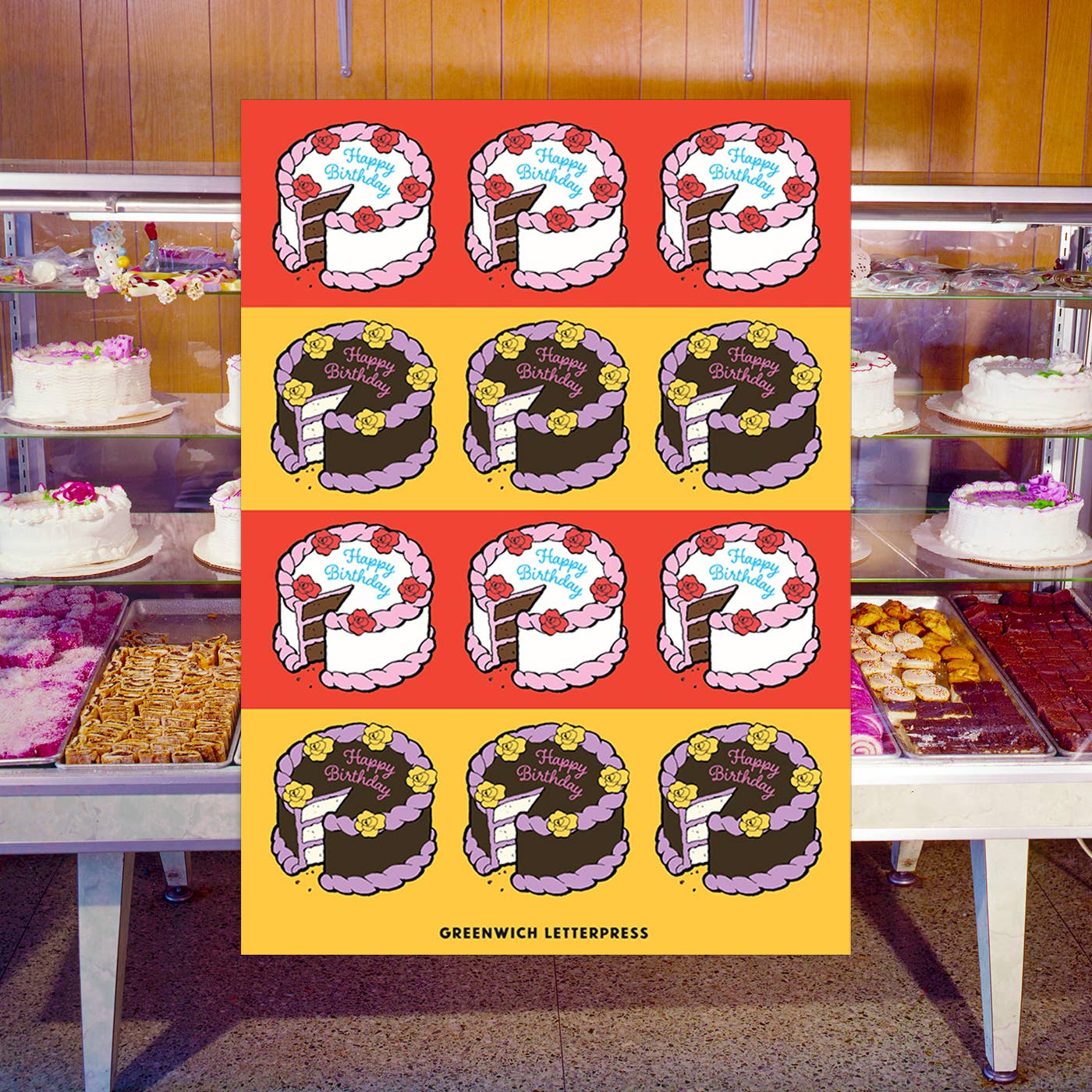 Birthday Cake Sticker Sheet – Cute & Retro Die-Cut Cakes
