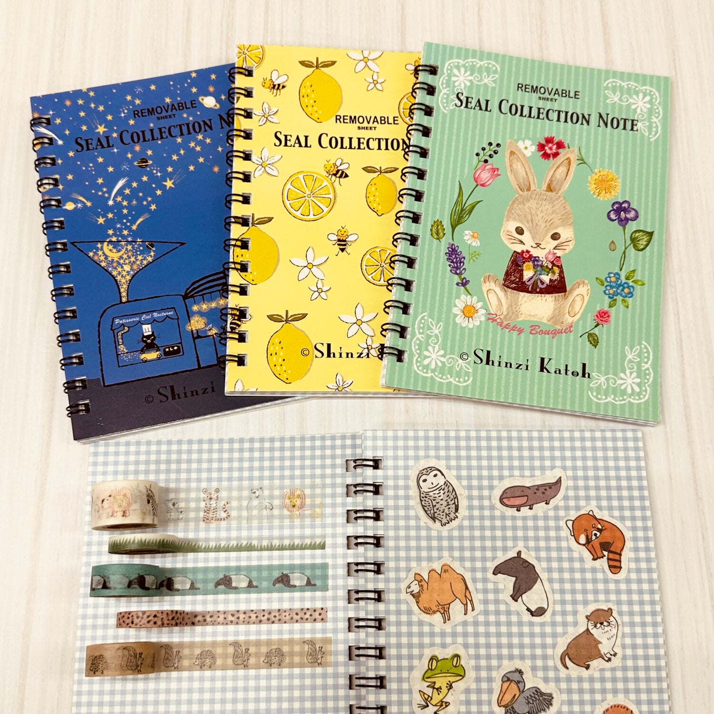 Shinzi Katoh Removable Sticker Book A6 Honey Lemon
