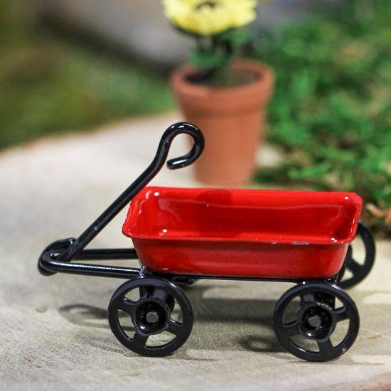 Red Metal Miniature Wagon
